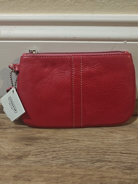 Coach Handbags - Coach Burgundy Soft Leather Wristlet